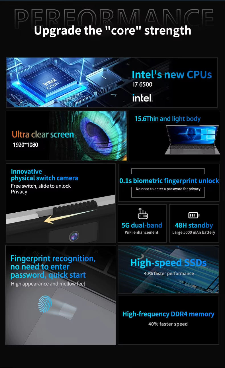 | XIAOMA Intel Core i7-6500U Gaming Laptop