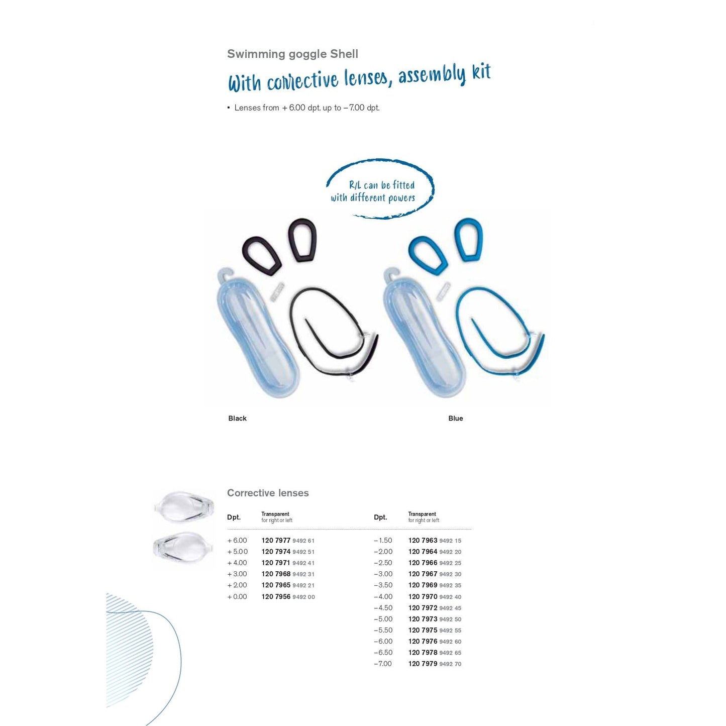 High Prescription Swimming Goggles SHELL