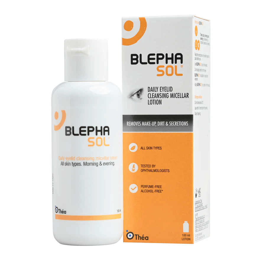 Blephasol lotion for eyelid cleansing