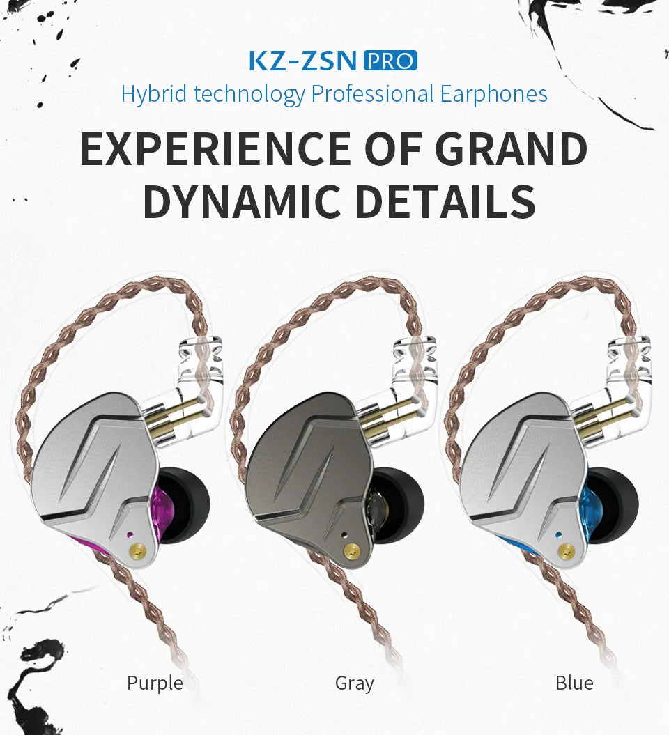 KZ ZSN PRO Hybrid Technology Earphones