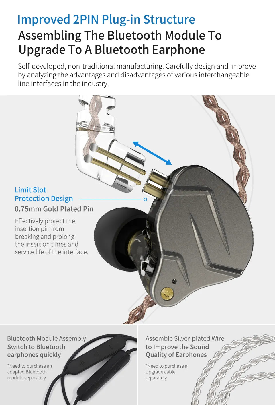 KZ ZSN PRO Hybrid Technology Earphones
