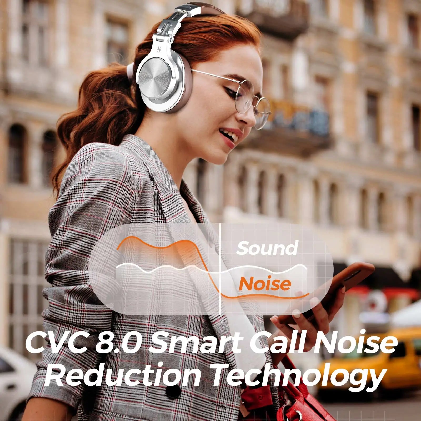 Headphones with Mic for PC and Mobile OneOdio A70 Wireless