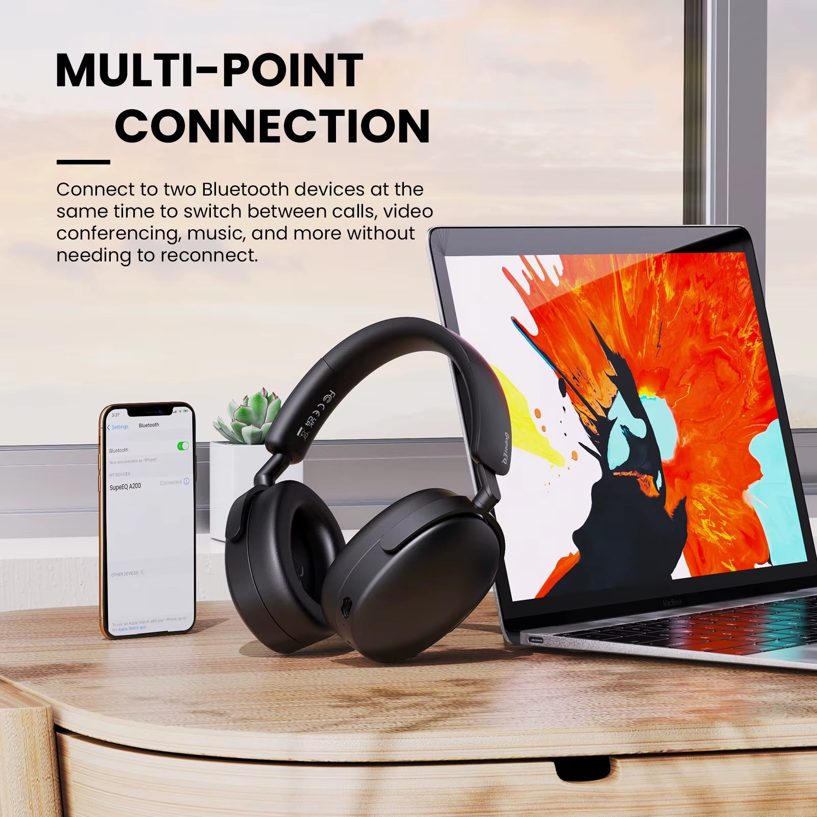 | Oneodio SuperEQ A200 Wireless Headphones