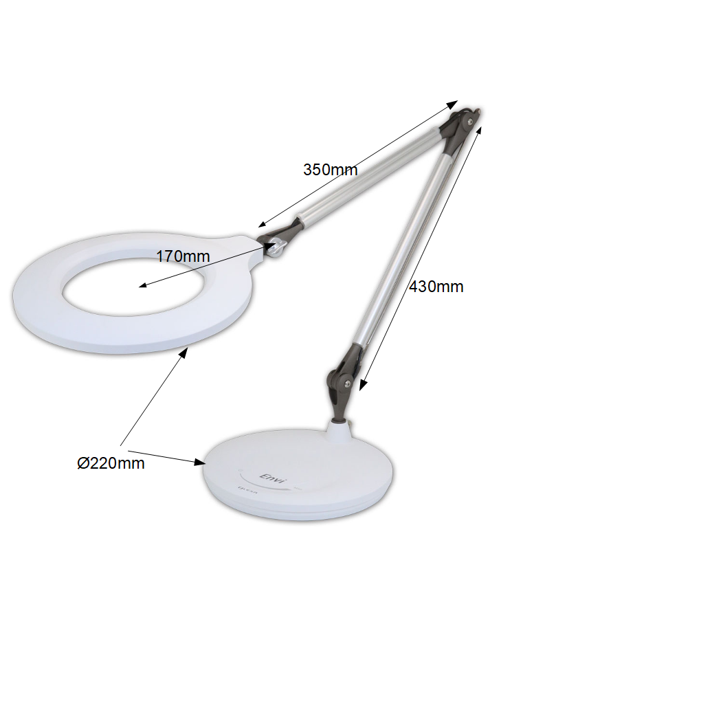 EnviLoupe lamp and magnifier for cosmetology