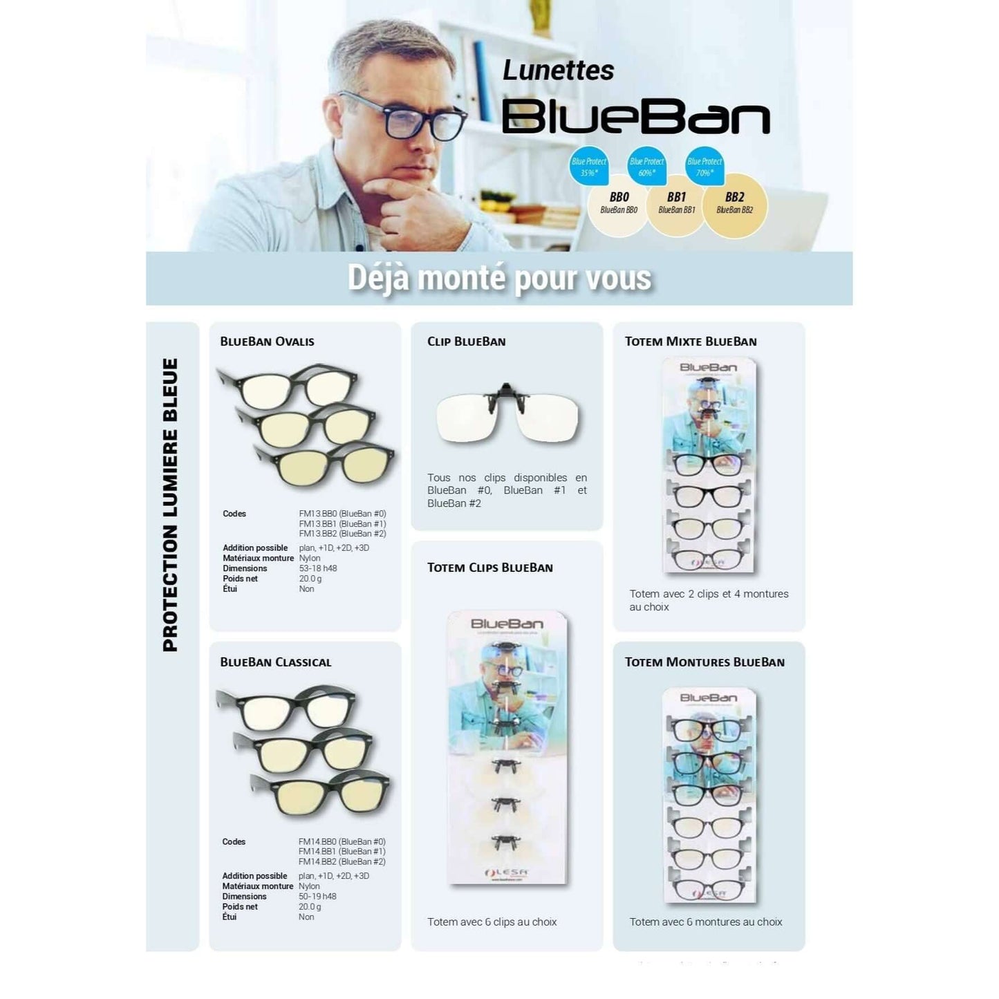 BlueBan Classic Glasses, 6 pcs