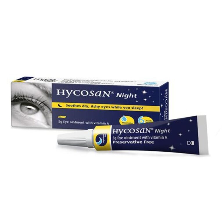 Sausās acs sindroma tests un HYCOSAN NIGHT acu ziede mitrināšanai nakts laikā