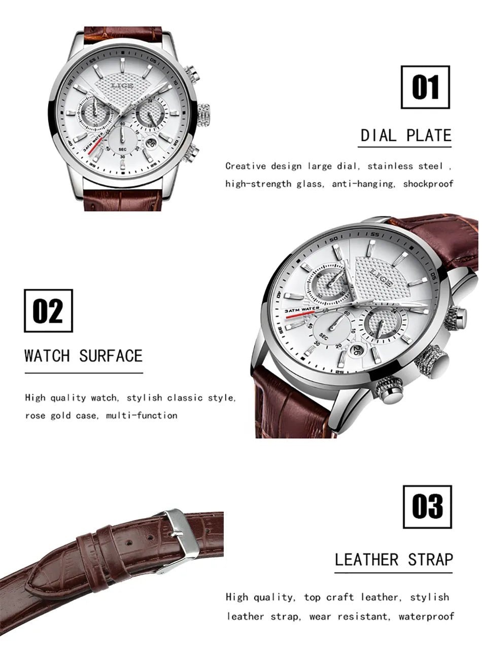 Lige Men's Luxury Watch