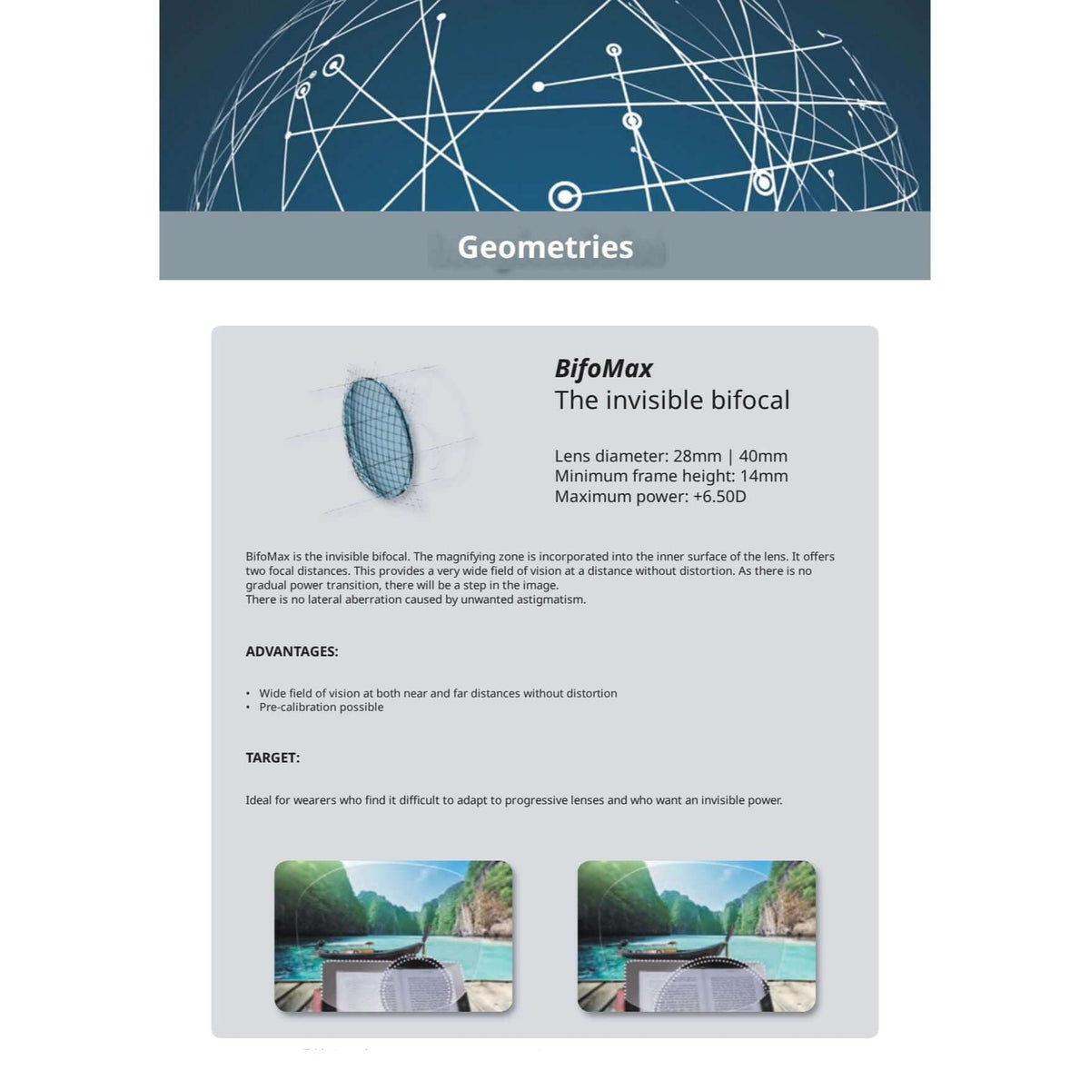 BifoMax Invisible Bifocal lenses showcasing invisible bifocal lenses for reading with advanced optical features.
