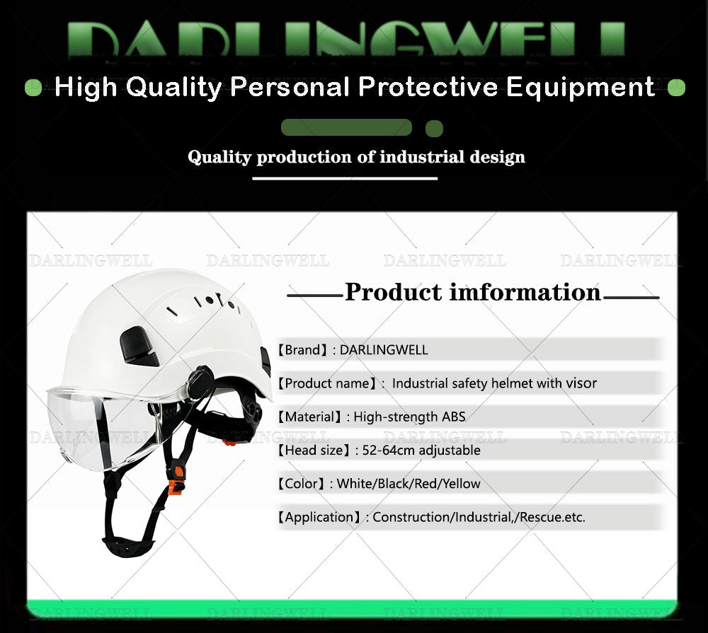 Darlingwell Construction Safety Helmet With Visor