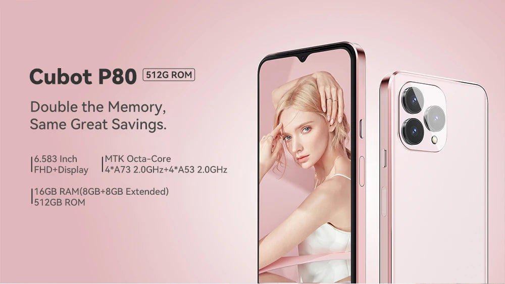 Cubot P80 Smartphone [512GB]