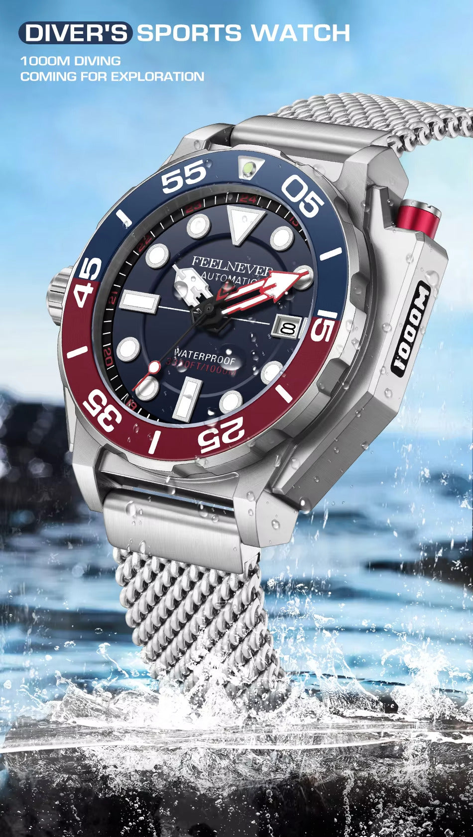 FeelNever Diver's Sports Watch