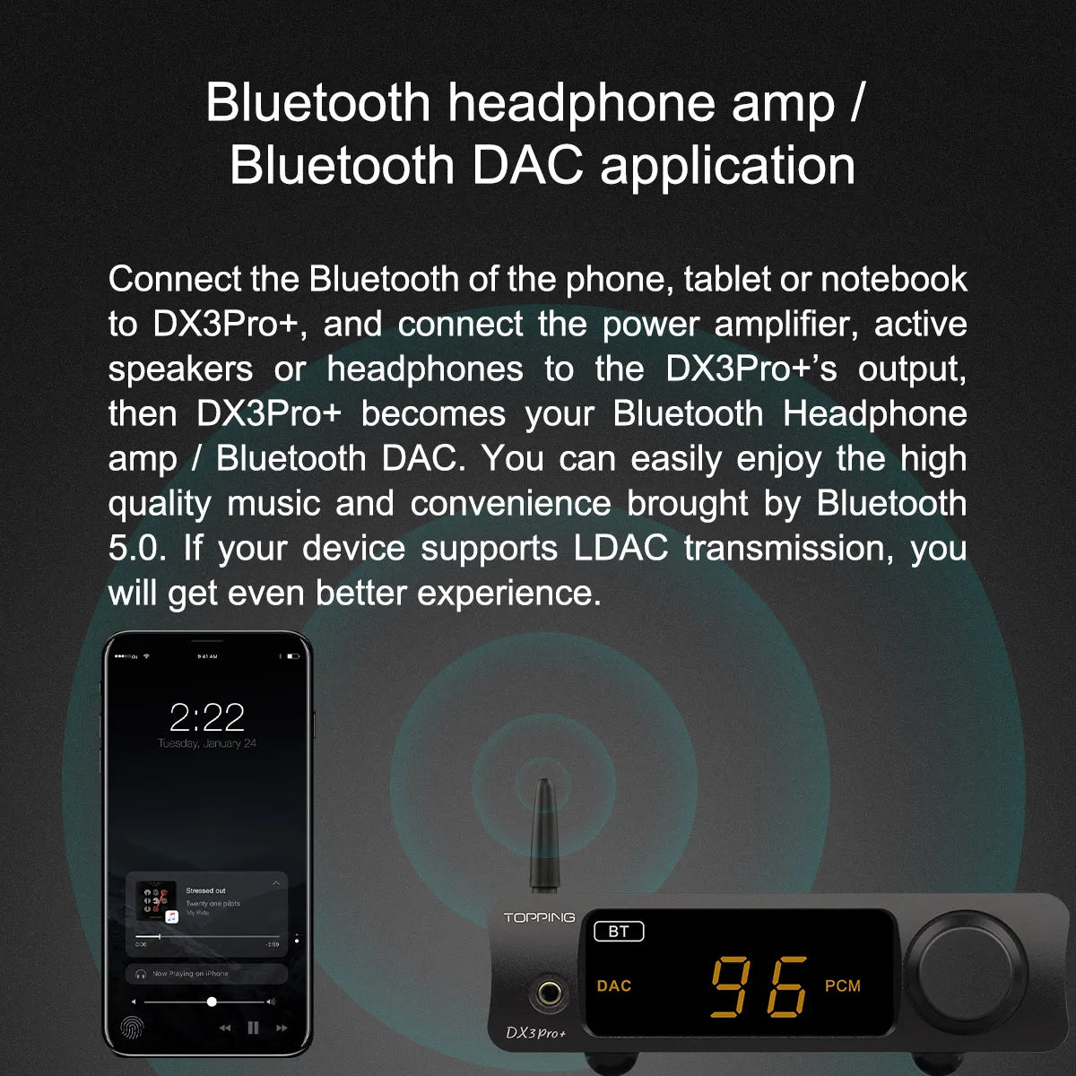 Topping DX3 PRO+ DAC Headphone Amplifier