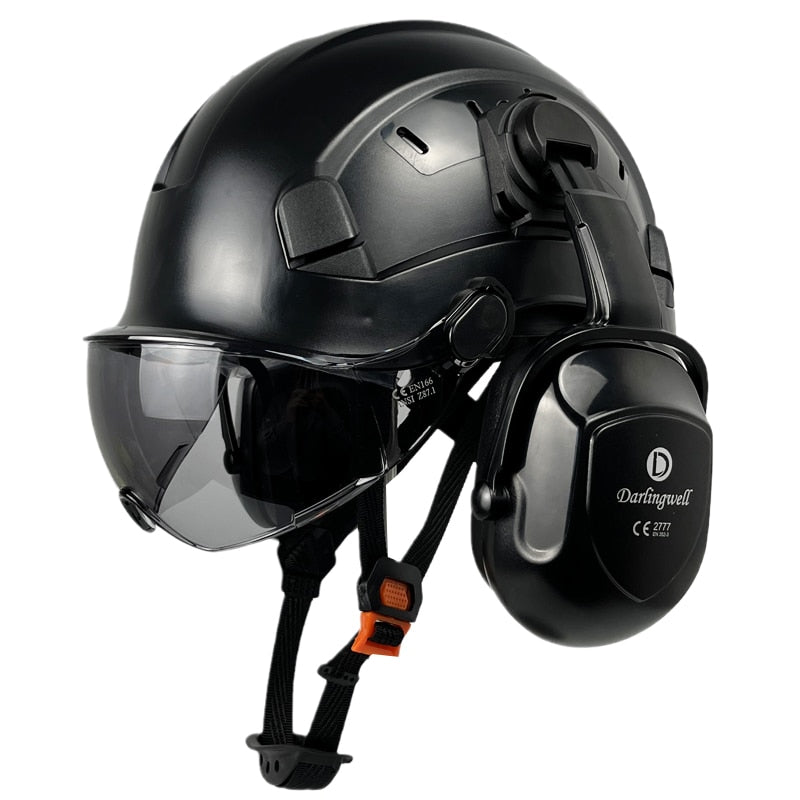 Darlingwell Construction Safety Helmet With Visor and Ear Muffs